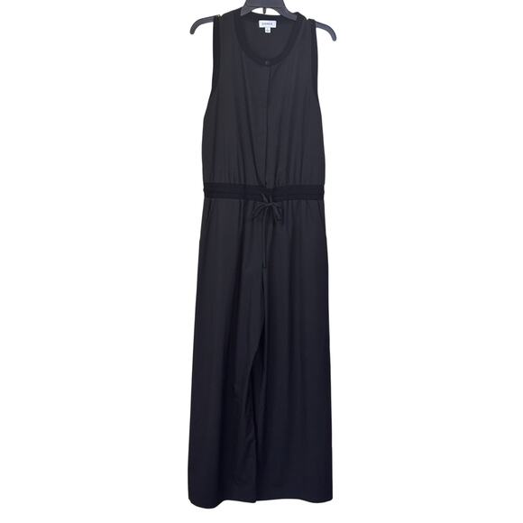 Evereve Pants - Evereve black wide leg jumpsuit, minimalist, effortless, elevated casual, travel